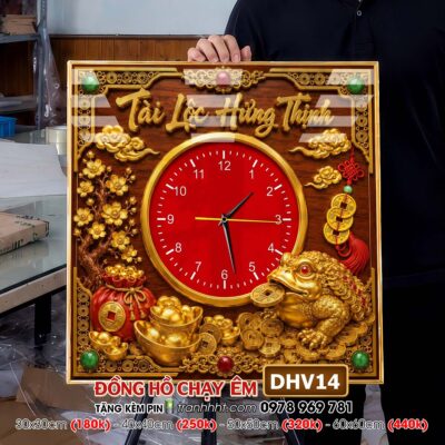 Tranh Đồng Hồ treo tường DHV14