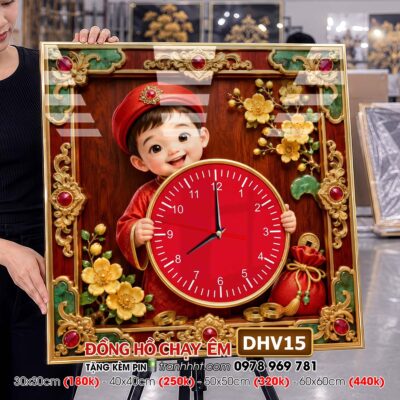 Tranh Đồng Hồ treo tường DHV15
