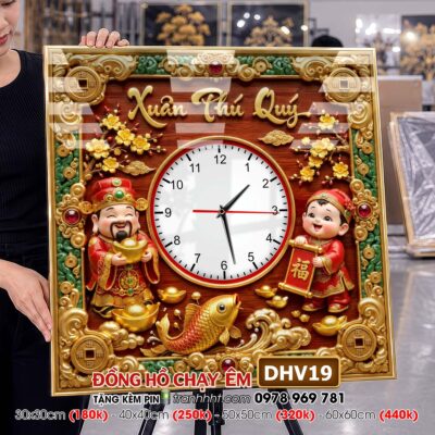 Tranh Đồng Hồ treo tường DHV19