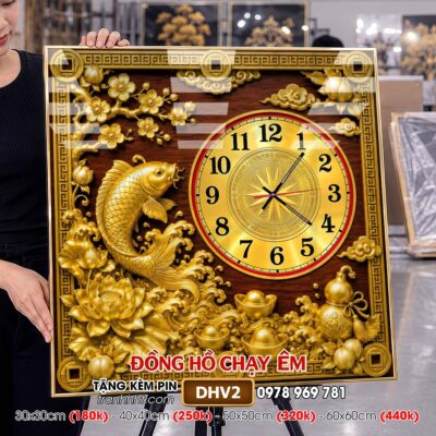 Tranh Đồng Hồ treo tường DHV2