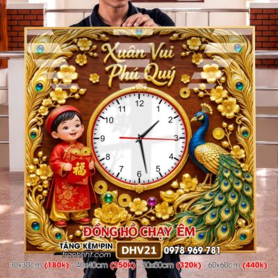 Tranh Đồng Hồ treo tường DHV21