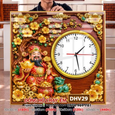 Tranh Đồng Hồ treo tường DHV29