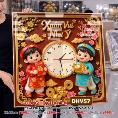 Tranh Đồng Hồ treo tường DHV57