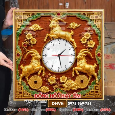 Tranh Đồng Hồ treo tường DHV6