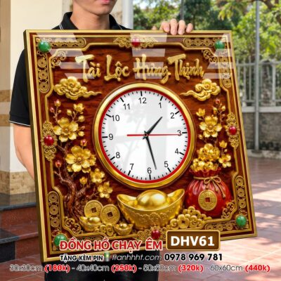 Tranh Đồng Hồ treo tường DHV61