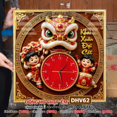 Tranh Đồng Hồ treo tường DHV62