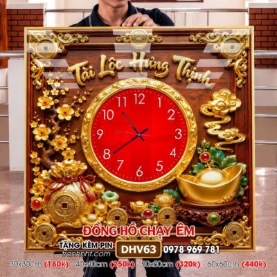 Tranh Đồng Hồ treo tường DHV63