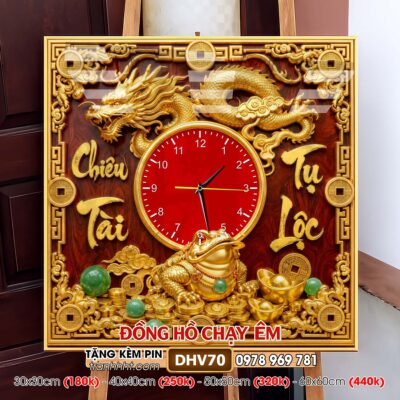 Tranh Đồng Hồ treo tường DHV70