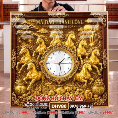 Tranh Đồng Hồ treo tường DHV80