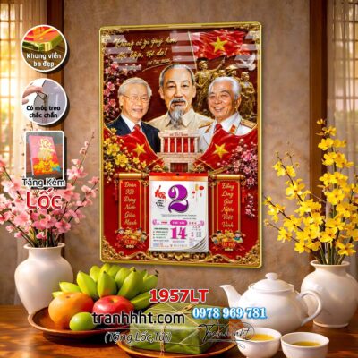 Lịch Tết treo tường 1957LT