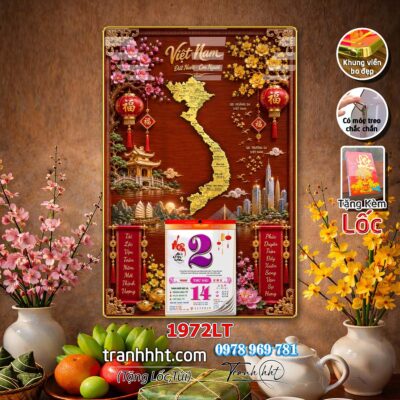 Lịch Tết treo tường 1972LT