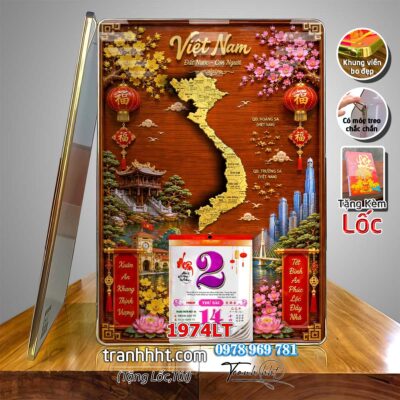 Lịch Tết treo tường 1974LT