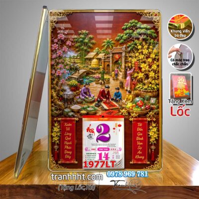 Lịch Tết treo tường 1977LT
