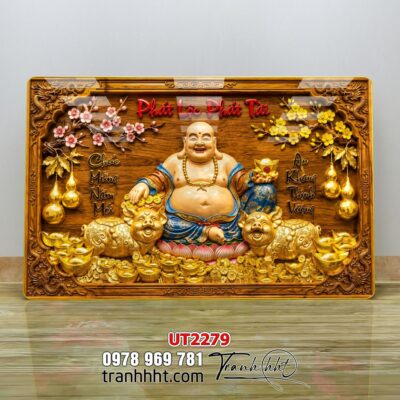 Tranh Tài Lộc Thần Tài Bonsai Tết UT2279