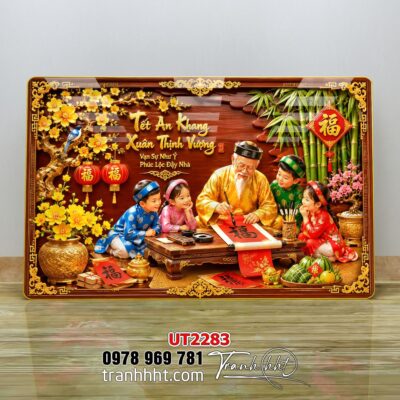 Tranh Tài Lộc Thần Tài Bonsai Tết UT2283