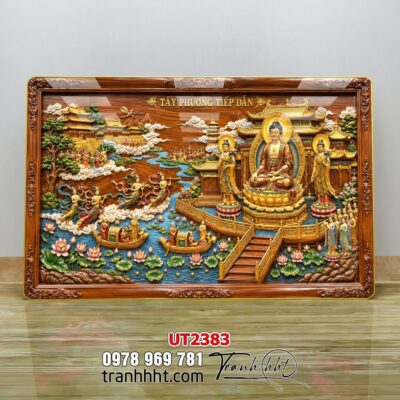 Tranh phật giáo quan âm bồ tát phật adida thích ca UT2383