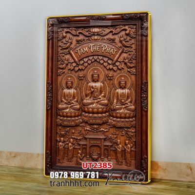 Tranh phật giáo quan âm bồ tát phật adida thích ca UT2385