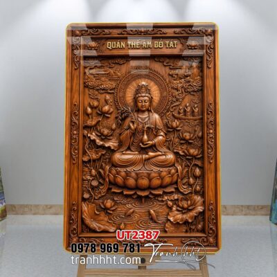 Tranh phật giáo quan âm bồ tát phật adida thích ca UT2387