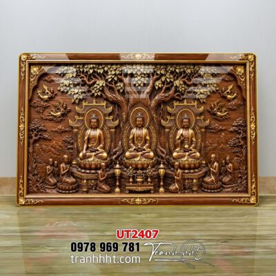 Tranh phật giáo quan âm bồ tát phật adida thích ca UT2407