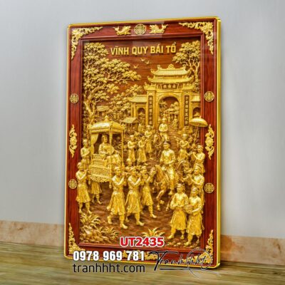 Tranh thư pháp tri ân cha mẹ thầy cô treo tường UT2435