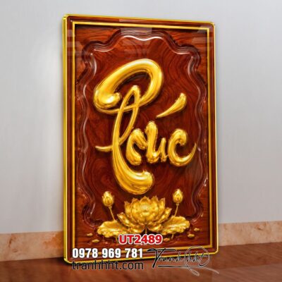 Tranh thư pháp tri ân cha mẹ thầy cô treo tường UT2489