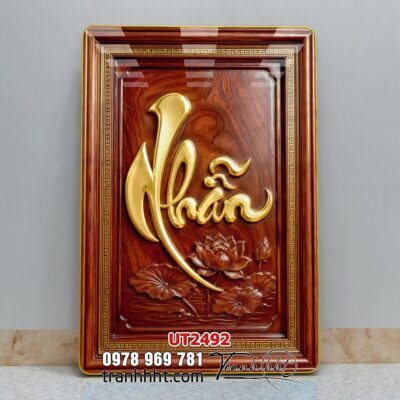 Tranh thư pháp tri ân cha mẹ thầy cô treo tường UT2492