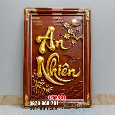 Tranh thư pháp tri ân cha mẹ thầy cô treo tường UT2501
