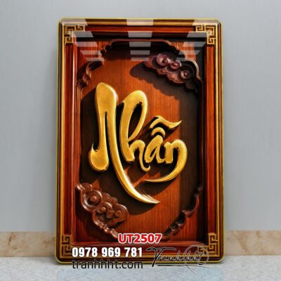 Tranh thư pháp tri ân cha mẹ thầy cô treo tường UT2507