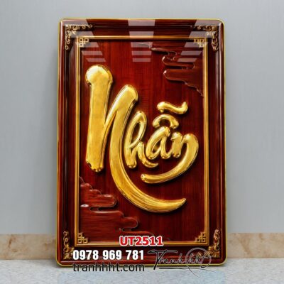 Tranh thư pháp tri ân cha mẹ thầy cô treo tường UT2511