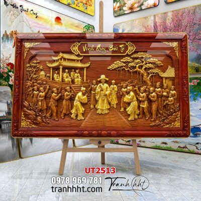 Tranh thư pháp tri ân cha mẹ thầy cô treo tường UT2513