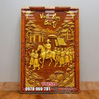 Tranh thư pháp tri ân cha mẹ thầy cô treo tường UT2514