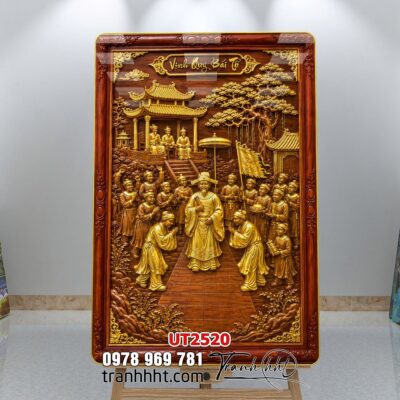 Tranh thư pháp tri ân cha mẹ thầy cô treo tường UT2520