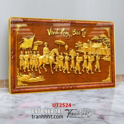 Tranh thư pháp tri ân cha mẹ thầy cô treo tường UT2524