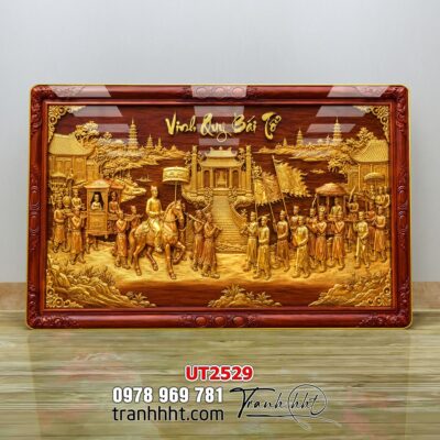 Tranh thư pháp tri ân cha mẹ thầy cô treo tường UT2529