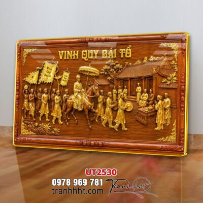 Tranh thư pháp tri ân cha mẹ thầy cô treo tường UT2530