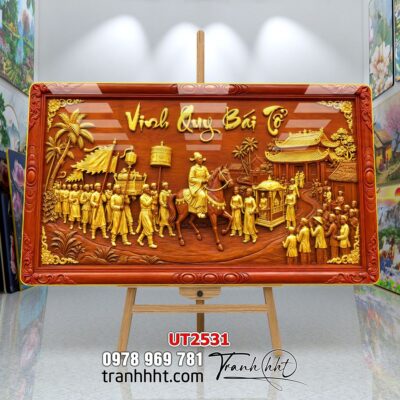 Tranh thư pháp tri ân cha mẹ thầy cô treo tường UT2531