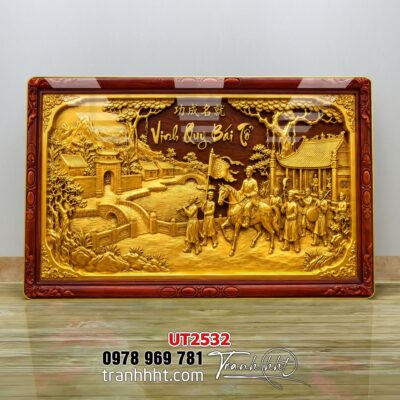 Tranh thư pháp tri ân cha mẹ thầy cô treo tường UT2532