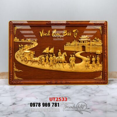 Tranh thư pháp tri ân cha mẹ thầy cô treo tường UT2533