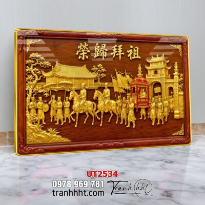 Tranh thư pháp tri ân cha mẹ thầy cô treo tường UT2534
