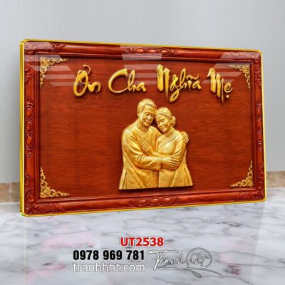 Tranh thư pháp tri ân cha mẹ thầy cô treo tường UT2538