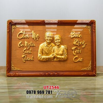 Tranh thư pháp tri ân cha mẹ thầy cô treo tường UT2546