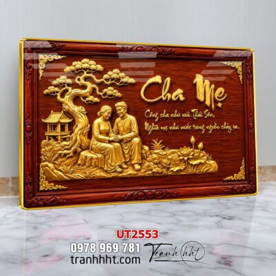 Tranh thư pháp tri ân cha mẹ thầy cô treo tường UT2553