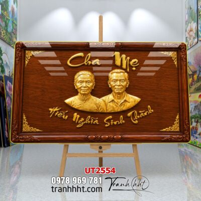Tranh thư pháp tri ân cha mẹ thầy cô treo tường UT2554