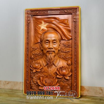 Tranh bác Hồ bác Giáp tranh Vĩ Nhân Quốc Khánh treo tường UT2698