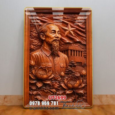 Tranh bác Hồ bác Giáp tranh Vĩ Nhân Quốc Khánh treo tường UT2699