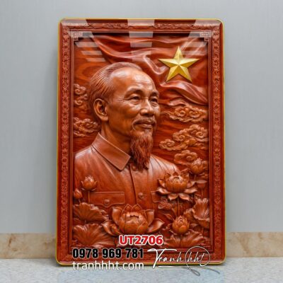 Tranh bác Hồ bác Giáp tranh Vĩ Nhân Quốc Khánh treo tường UT2706