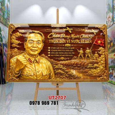 Tranh bác Hồ bác Giáp tranh Vĩ Nhân Quốc Khánh treo tường UT2707