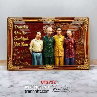 Tranh bác Hồ bác Giáp tranh Vĩ Nhân Quốc Khánh treo tường UT2712