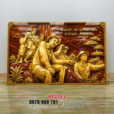 Tranh bác Hồ bác Giáp tranh Vĩ Nhân Quốc Khánh treo tường UT2713