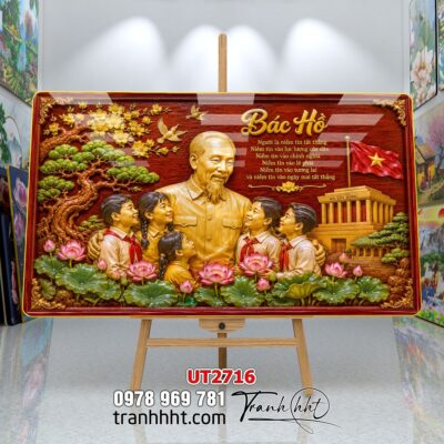 Tranh bác Hồ bác Giáp tranh Vĩ Nhân Quốc Khánh treo tường UT2716